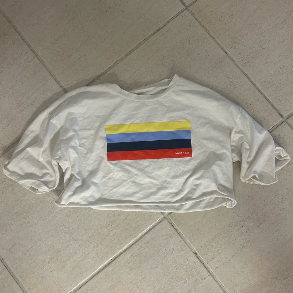 Vitality aka Balance Athletica Harmony Stripe Cropped Tee XS